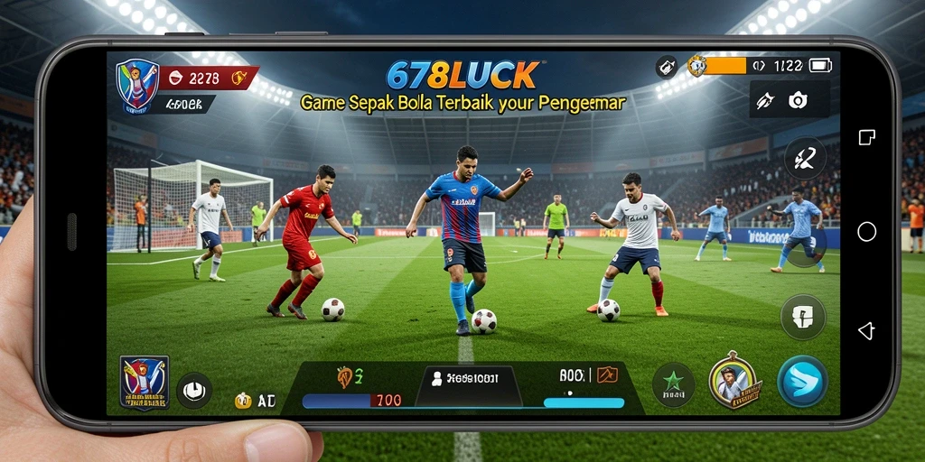 Tampilan seru dari gameplay 678LUCK yang menampilkan aksi sepak bola.