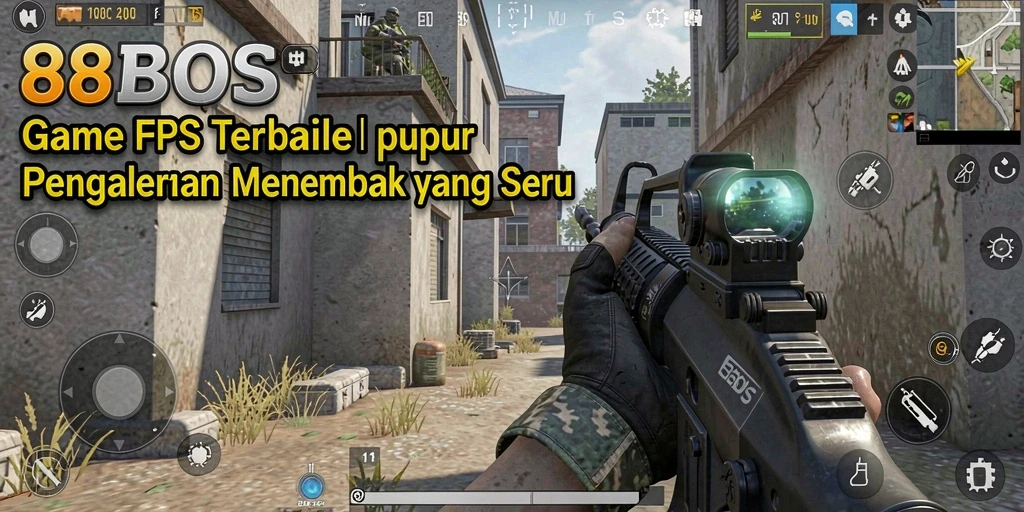 Tampilkan aksi epik pertempuran dalam game FPS 88BOS.