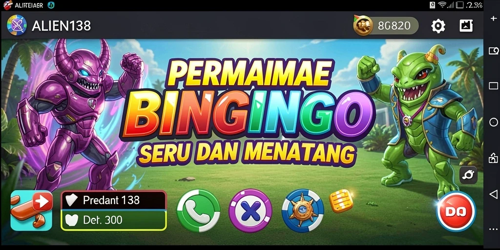 Tampilan gameplay Bingo yang menarik dan penuh warna.