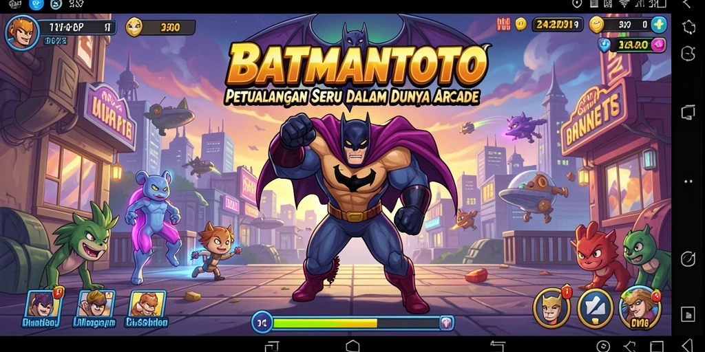 Screenshot gameplay menunjukkan aksi seru dalam BATMANTOTO.