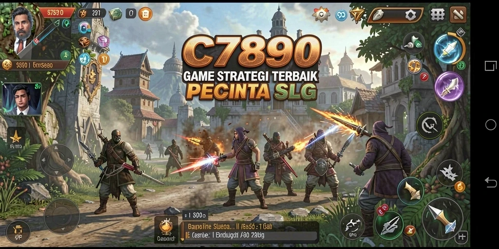 Screenshot gameplay C7890 yang menampilkan pertempuran strategis.