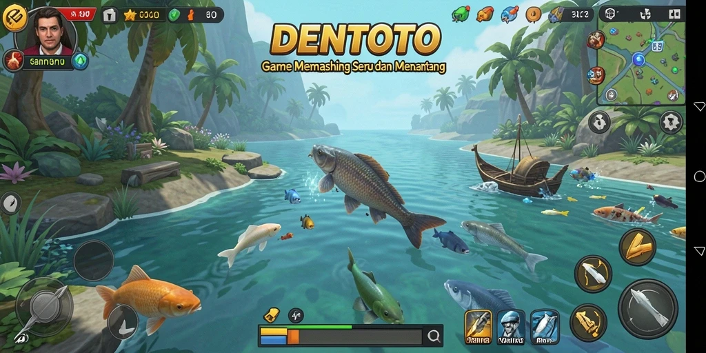 Tangkapan ikan yang besar dan pemandangan indah dalam DENTOTO.