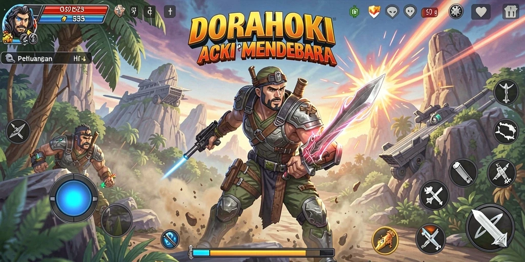 Gameplay menegangkan DORAHOKI dalam aksi penuh adrenalin.