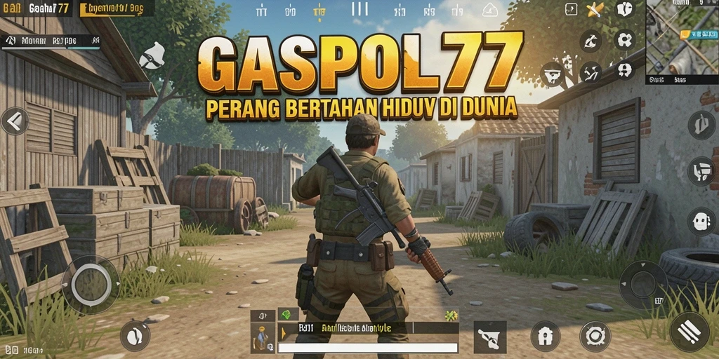 Screenshot GASPOL77 menampilkan aksi seru dalam pertarungan Battle Royale.