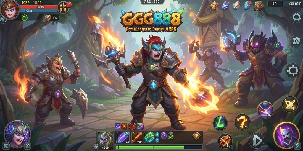Tampilan gameplay seru dalam GGG888 yang penuh aksi ARPG.