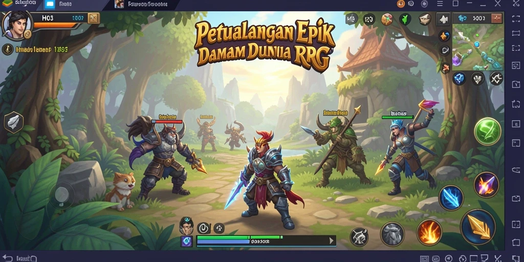 Screenshot menampilkan aksi menegangkan dalam permainan RPG H03.