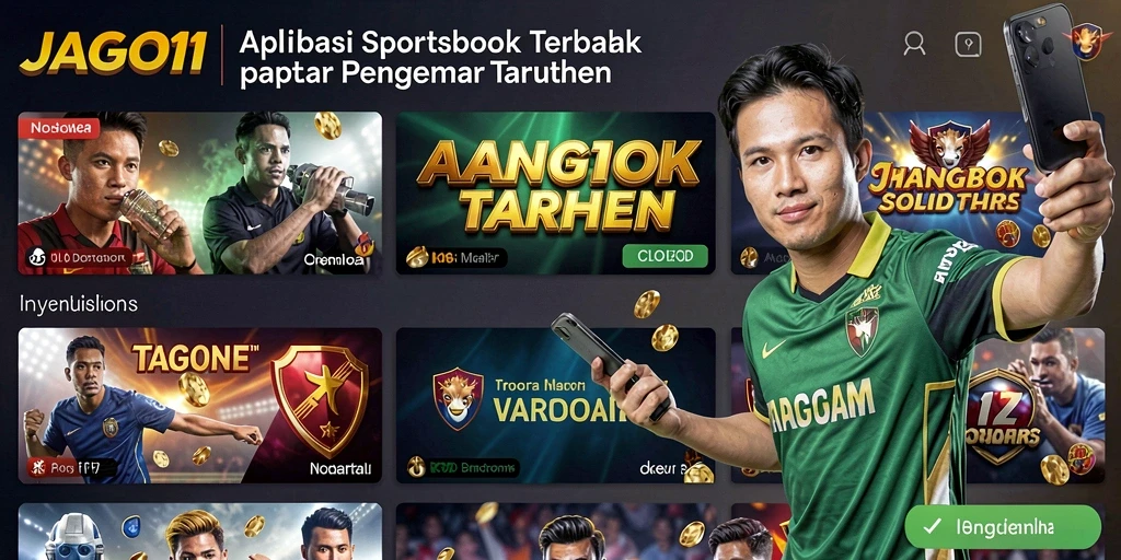 Tampilan menarik dari antarmuka JAGO11 dalam gameplay Sportsbook.