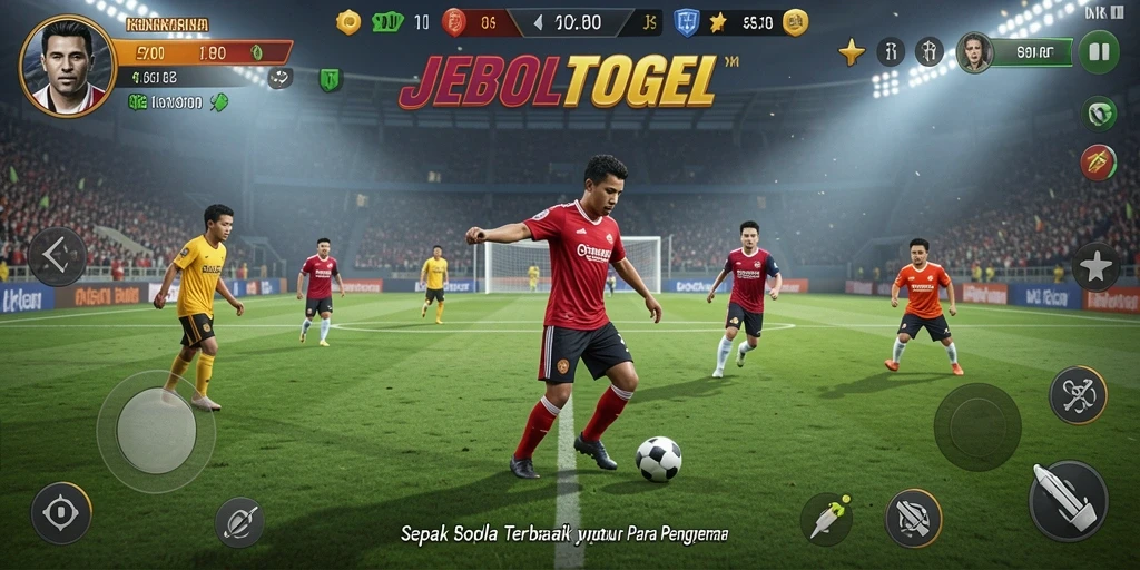 Tampilan gameplay menakjubkan dari JEBOLTOGEL dengan aksi sepak bola seru.