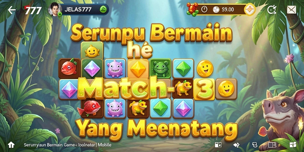 Tampilan gameplay seru dari JELAS777, penuh warna dan tantangan.