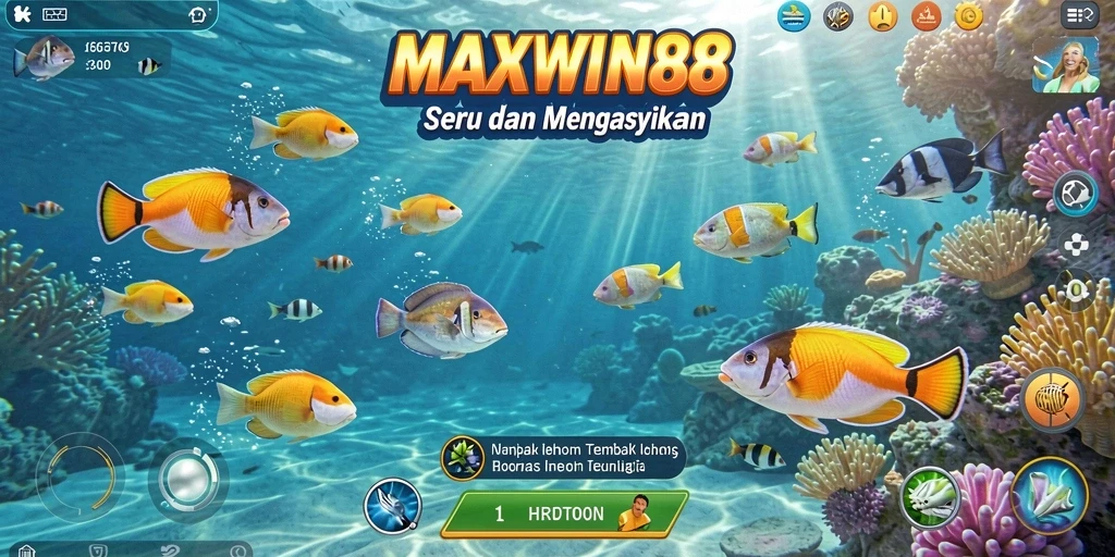 Tangkapan layar gameplay yang menampilkan aksi Tembak Ikan yang seru.