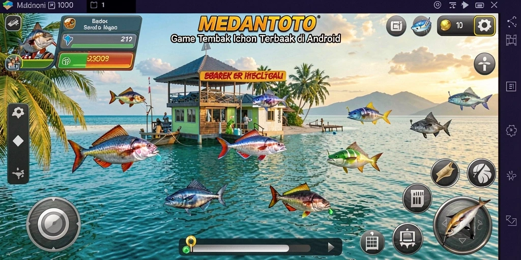 Screenshot gameplay Tembak Ikan MEDANTOTO yang seru dan penuh warna.