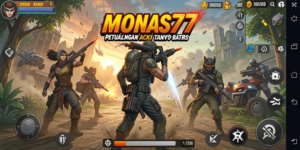 Screenshot gameplay MONAS77 menampilkan aksi seru dan intens.