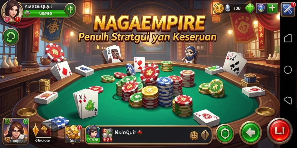 Screenshot NAGAEMPIRE menampilkan gameplay seru QiuQiu.
