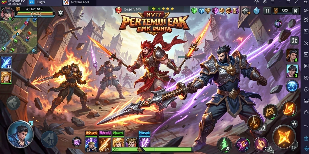 Tampilan gameplay seru dalam NV77 dengan aksi intens.