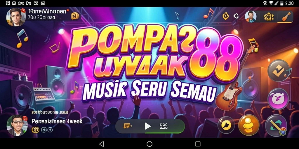 Tampilan gameplay POMPA88 dengan pengalaman musik yang seru.