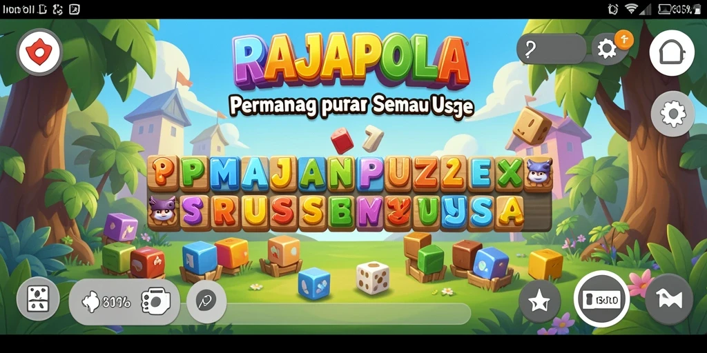 Tampilan gameplay RAJAPOLA dengan berbagai puzzle menantang.
