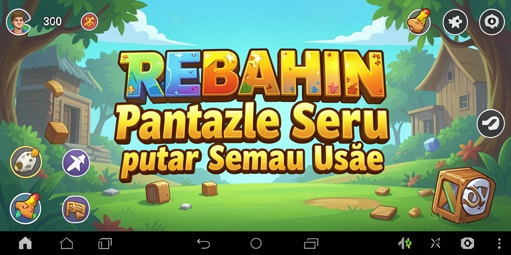 Tampilan gameplay REBAHIN yang menantang dan seru.