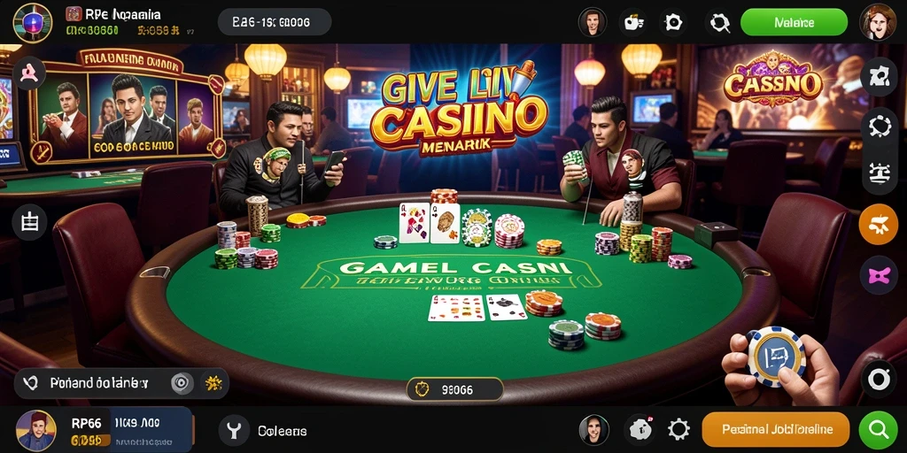 Screenshot RP66 menunjukkan dealer langsung dalam permainan Live Casino.