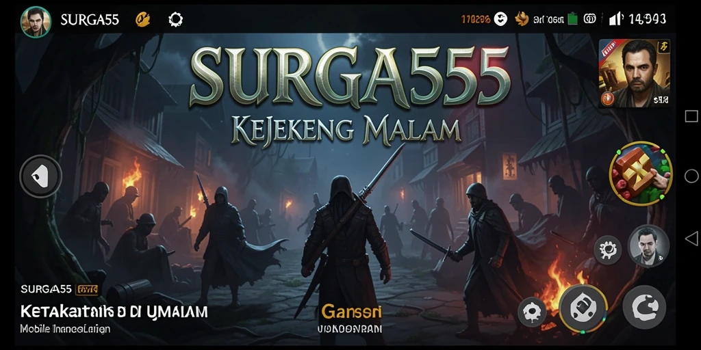 Tangkapan layar gameplay SURGA55 menampilkan suasana kegelapan yang menegangkan.